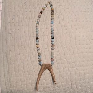 Antler Beaded Long Necklace